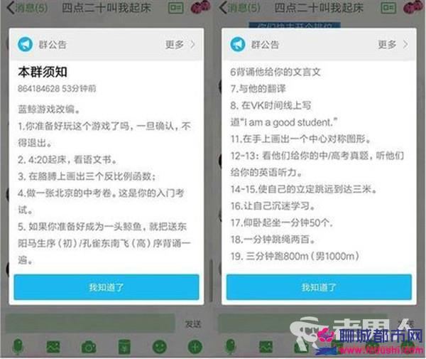 死亡游戏蓝鲸4点20叫醒我是什么意思 成员们的任务是